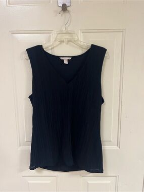 Banana Republic Black Sleeveless V-Neck Tank
